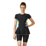 The Boost Women's PADDED SWIM DRESS (Half) (Sun Protected and Chlorine Tested)