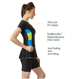 The Boost Women's PADDED SWIM DRESS (Half) (Sun Protected and Chlorine Tested)