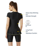 The Boost Women's PADDED SWIM DRESS (Half) (Sun Protected and Chlorine Tested)