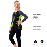 VELOZ Colour Block I Sun Protected I Quick Drying I Anti Chafing SWIMSUIT