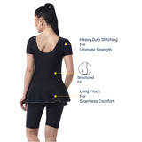 Marble Twirl Women's PADDED SWIM DRESS (Half) (Sun Protected and Chlorine Tested)