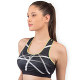 Glitz Women's PADDED SPORTS BRA (Quick Dry and Anti Chafing)