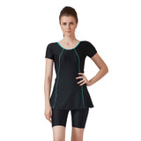 Align Women's A-LINE PADDED SWIM DRESS (Half)  (Sun Protected and Chlorine Tested)