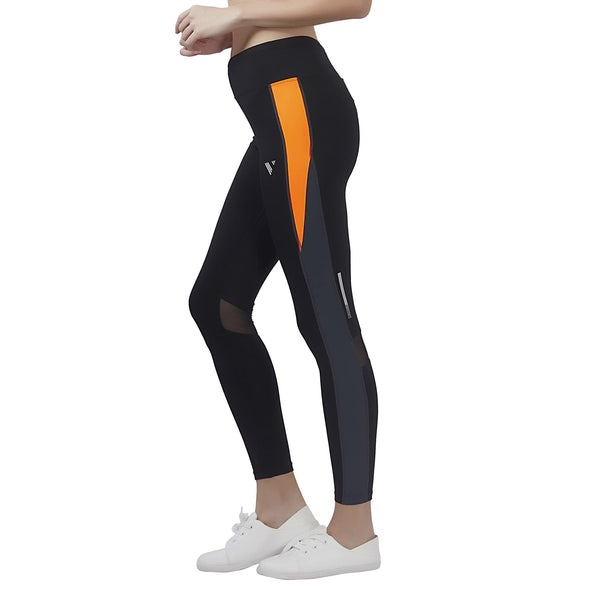 Orange and Black Camo Leggings | Activewear for Sports, Gym, Yoga