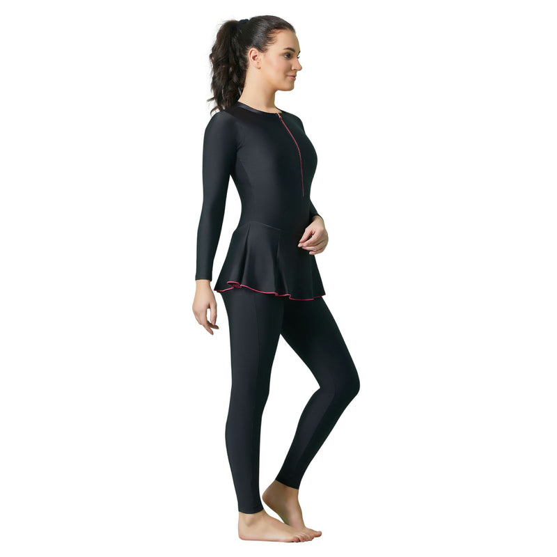 All Day Women's PADDED SWIM DRESS (Full) (Sun Protected and Chlorine Tested)