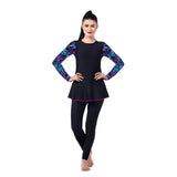 Neon Splatter Women's PADDED SWIM DRESS (Full) (Sun Protected and Chlorine Tested)