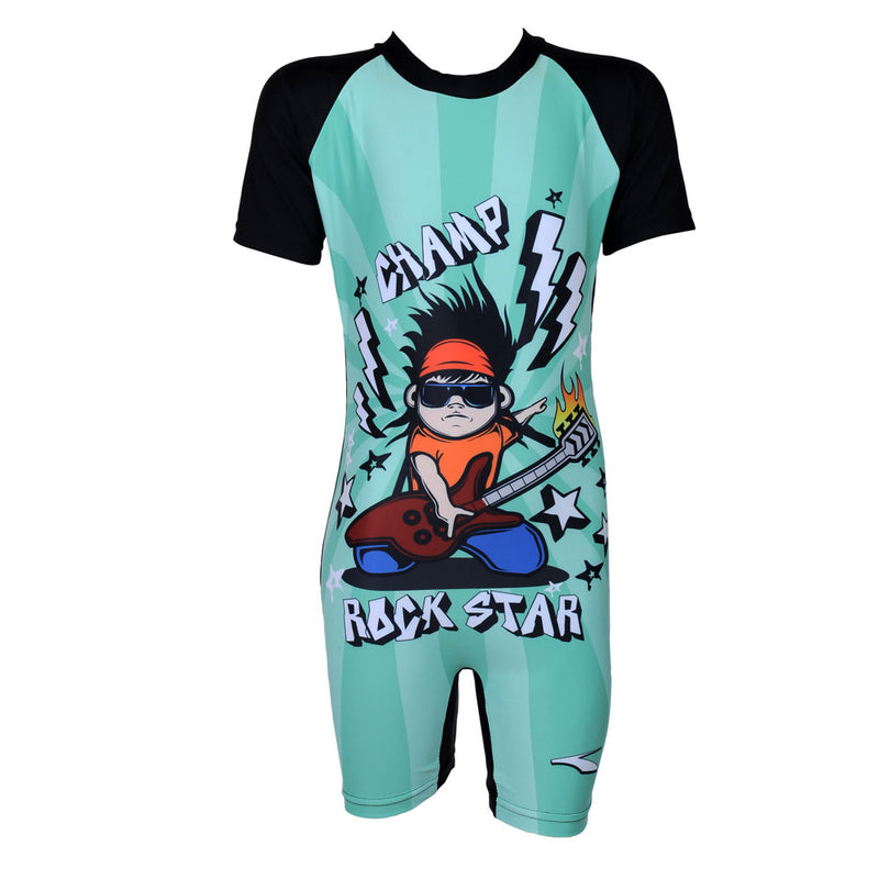 Boys Rockstar Printed Elastostretch Swimsuit