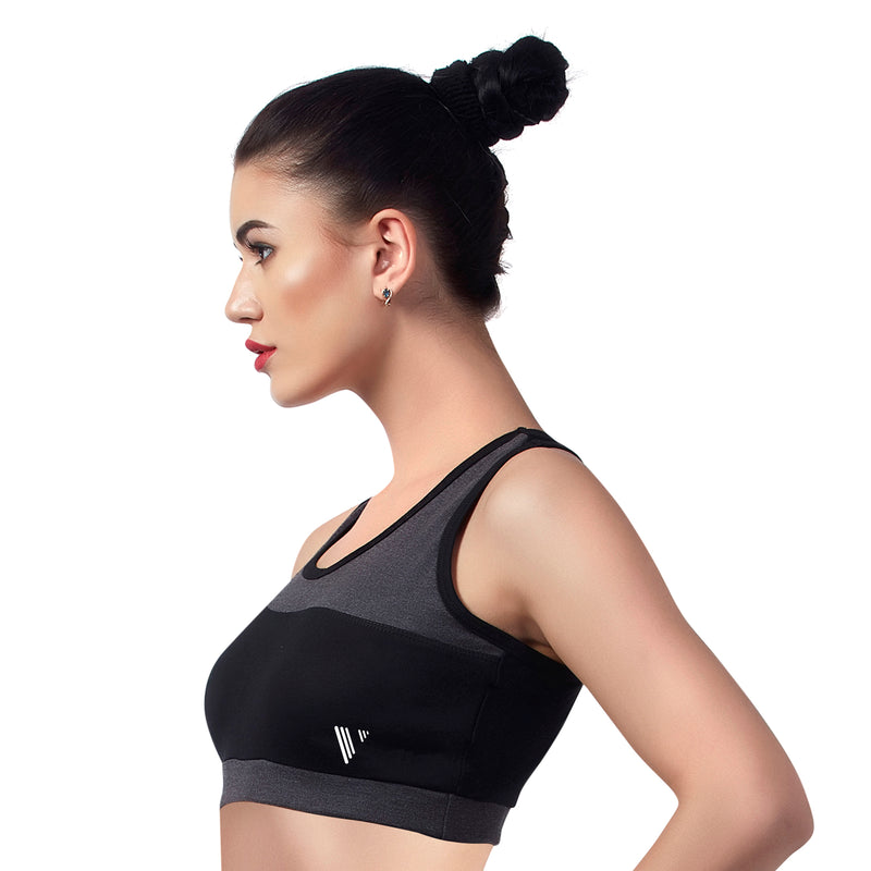 Go-For-It Women's PADDED SPORTS BRA (Quick Dry and Anti Chafing