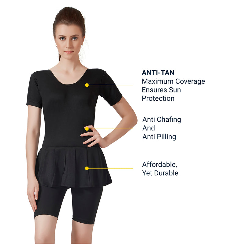 All Day Women's SWIM DRESS (Half) (Quick Dry and Anti Chafing)