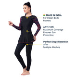 Neon Splatter Women's PADDED SWIM DRESS (Full) (Sun Protected and Chlorine Tested)
