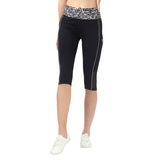 Energía (Built-In Pocket) Women 3/4TH LEGGING (Mid Rise Waistband with hydro-dry Tech)